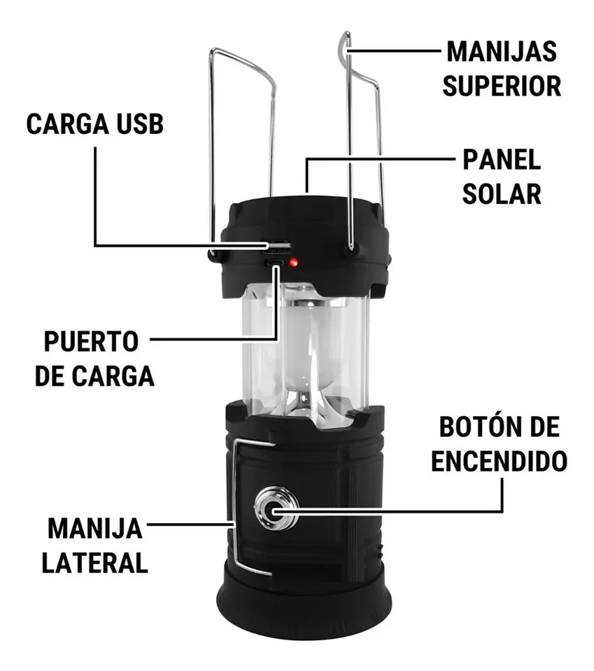 Linterna Farol Led Carga Solar