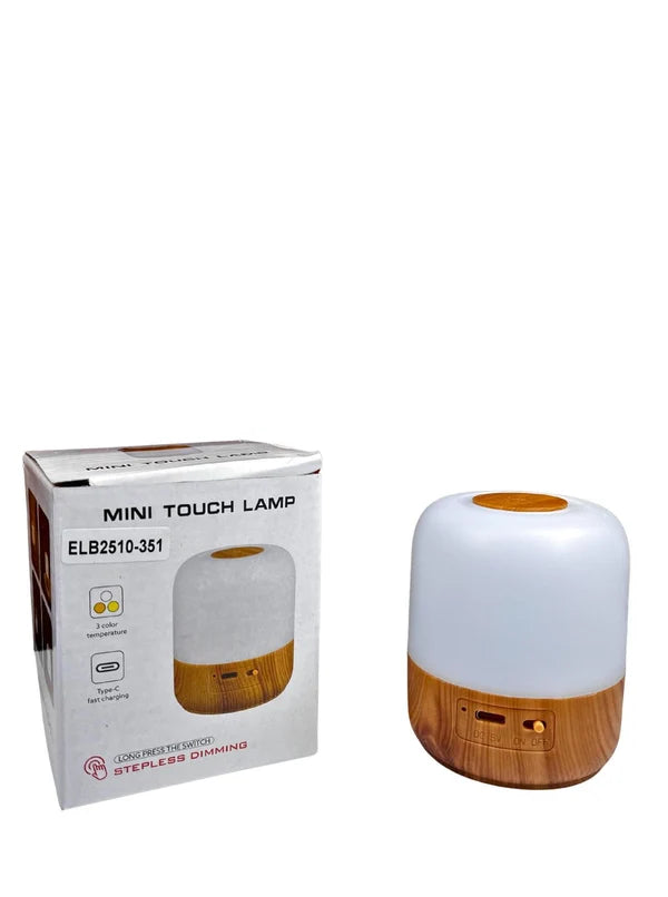 Lámpara De Bamboo, Luz Led Portátil Tactil Recargable