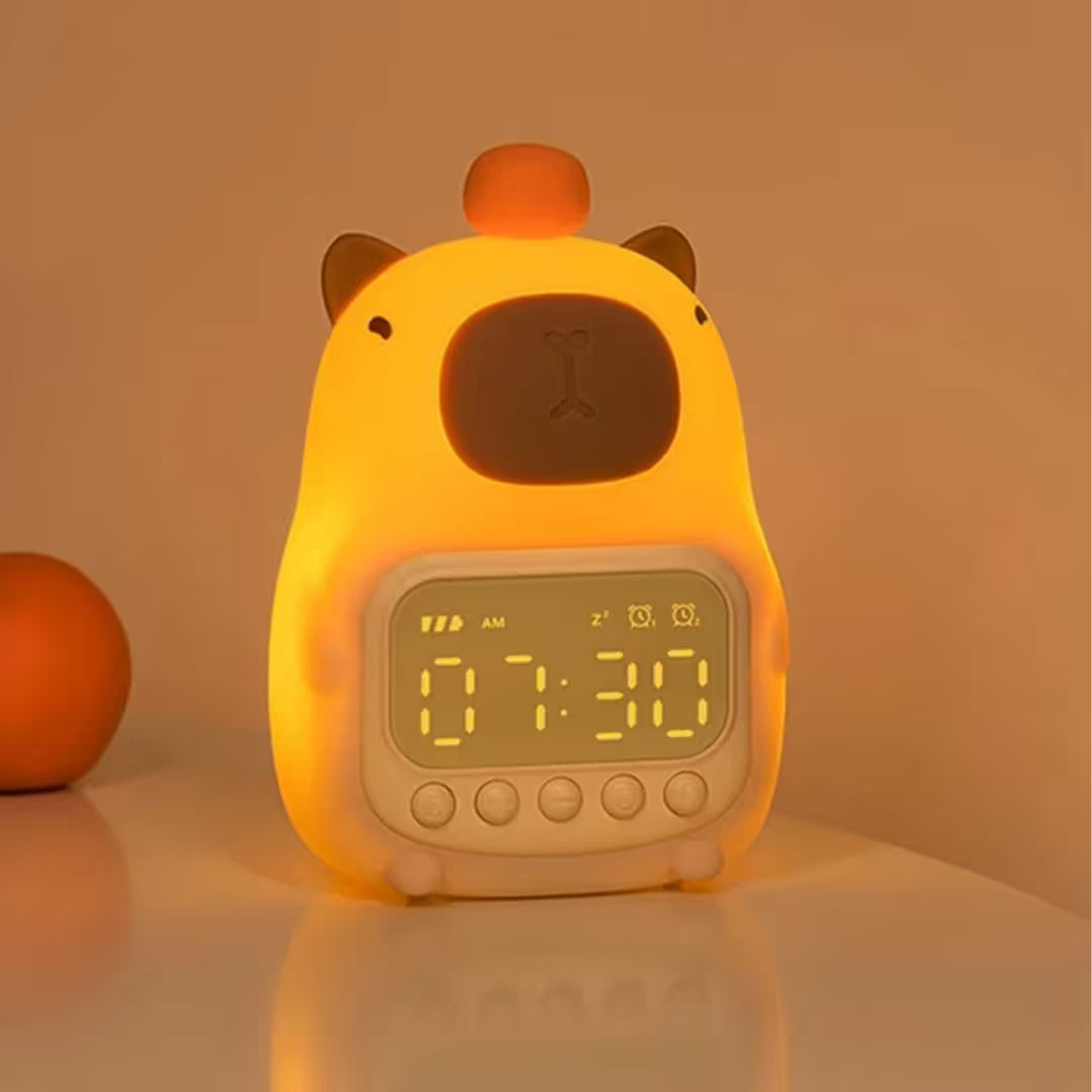 Lámpara Veladora Reloj Alarma Capibara