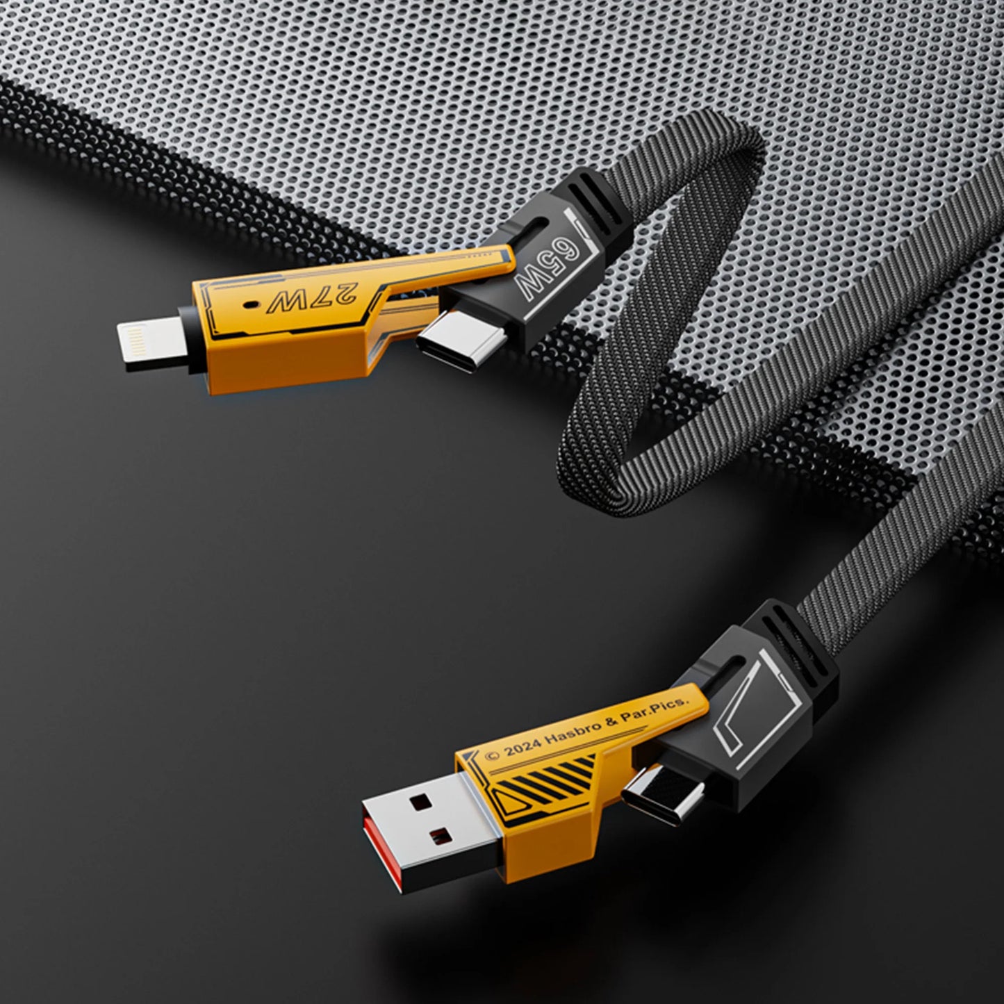 Cable Datos Carga Rápida 4 En 1 Usb - Tipo C - Iphone 1 Mts